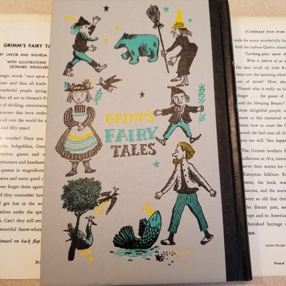 Grimm's fairy tales 1954 junior deluxe edition hardcover book vintage - Picture 7 of 11